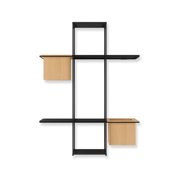 Ραφιέρα τοίχου Cubist sand-black Umbra